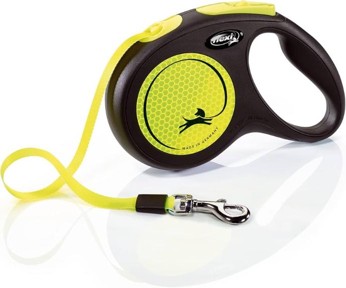 [PE69412/CG-0505] Flexi Neon Amarillo,M, Cinta, 5 m hasta 25 kg.