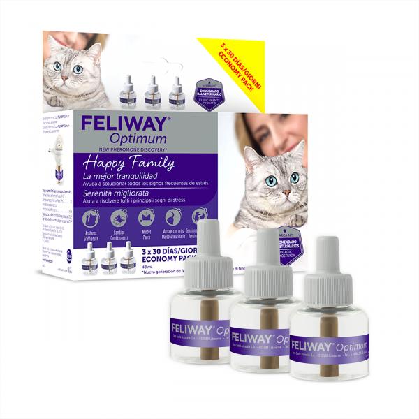 [D92150G] Feliway Optimum Pack 3 Recambios 48 ml. 