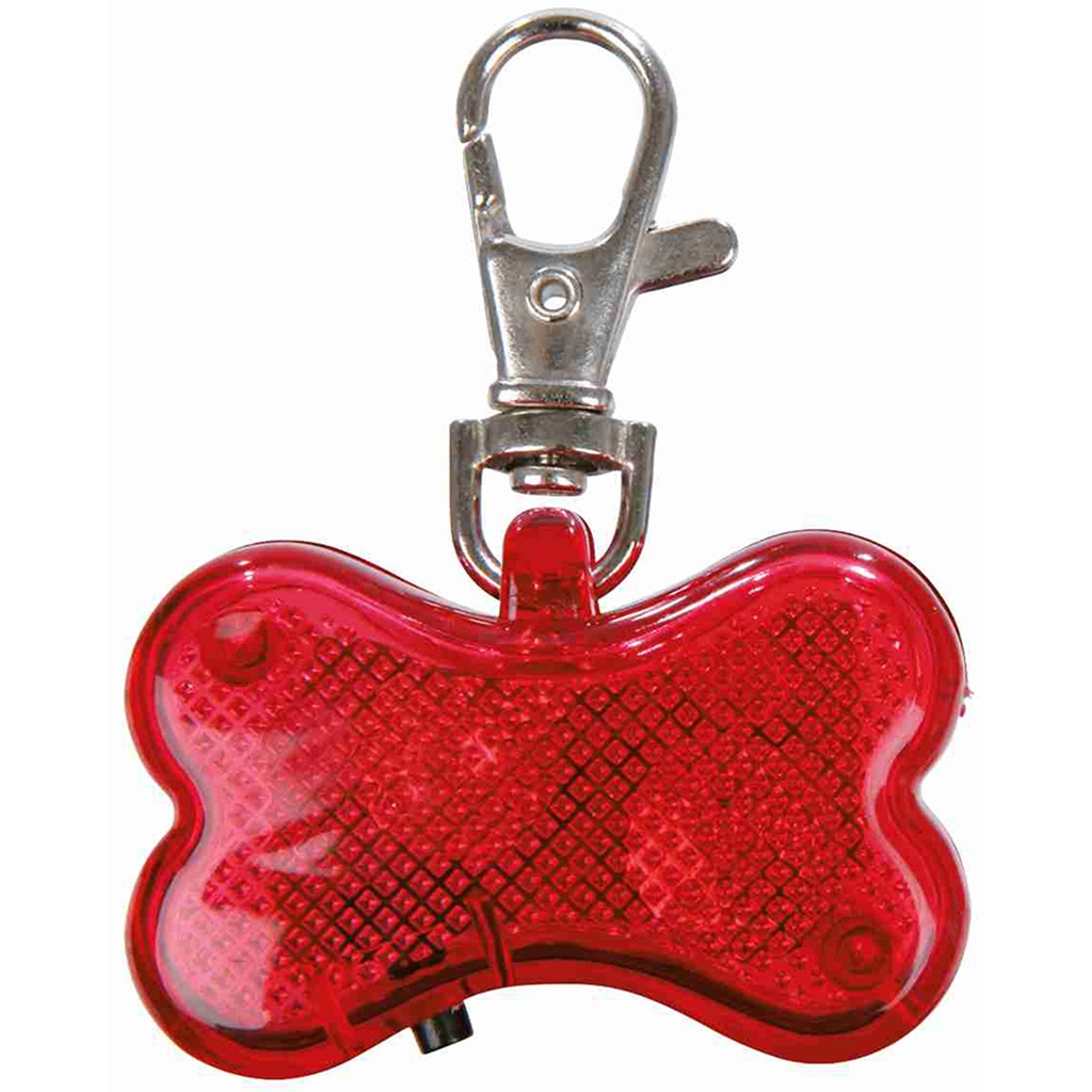 [1342] Flasher para Perros, 4,5×3 cm, Rojo