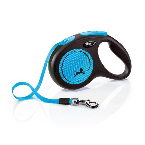 [PE69499] Flexi Neon Azul, M,Cinta ,5 m. Hasta 25 Kg.