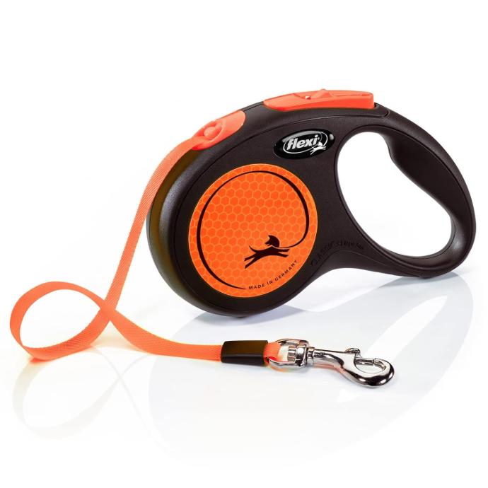 [PE69497] Flexi Neon Naranja, M,Cinta ,5 m. Hasta 25 Kg.