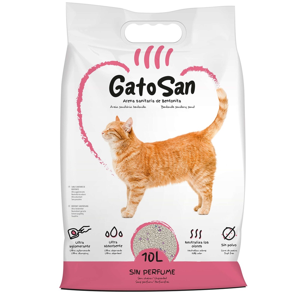 [GTS1] Gatosan Arena Sanitaria Sin Perfume 10 L.