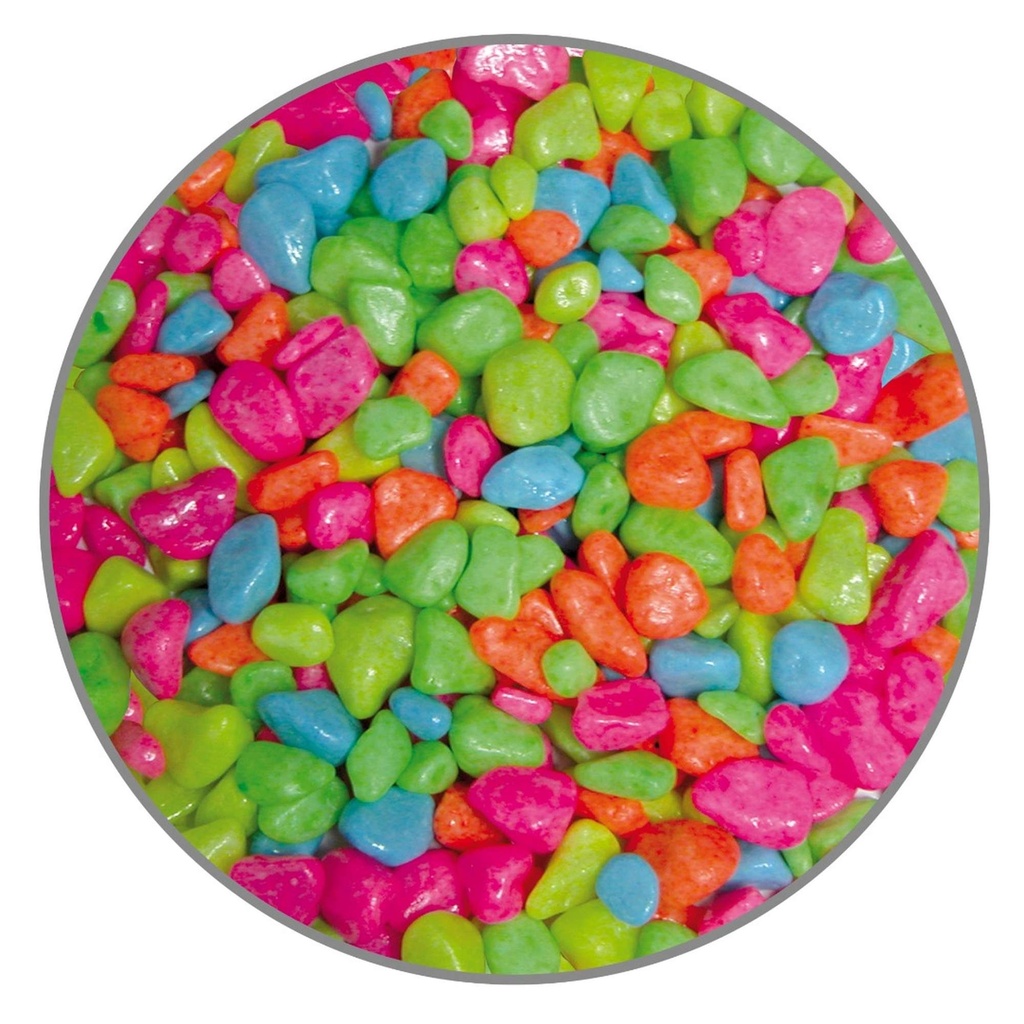 [GC123] Grava Premium Neon Multi. 7mm. 2kg.