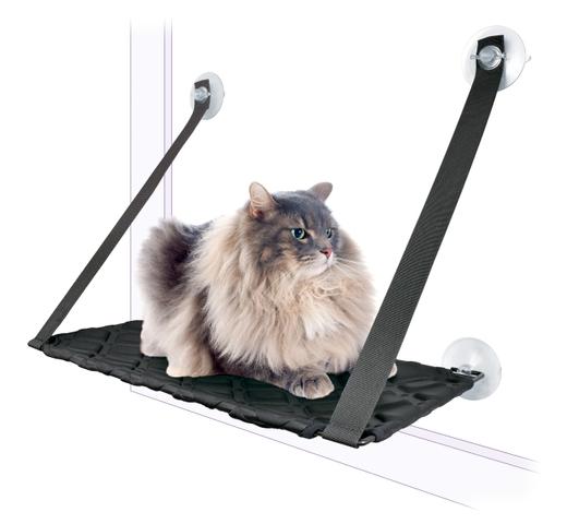 [GA10045] Hamaca Gato con Ventosa Negra 59x33 cm.