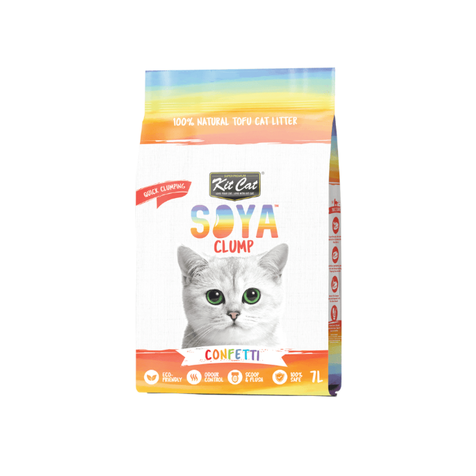 [KC-6932] Kit Cat Arena Eco SoyaClump-Confetti 7 L.   