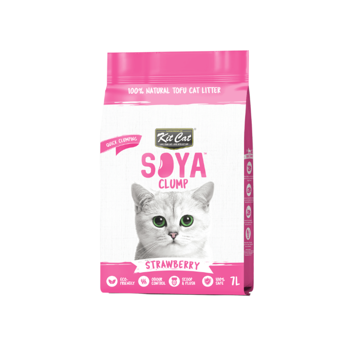 [KC-9330] Kit Cat Arena Eco SoyaClump-Strawberry 7 L.  