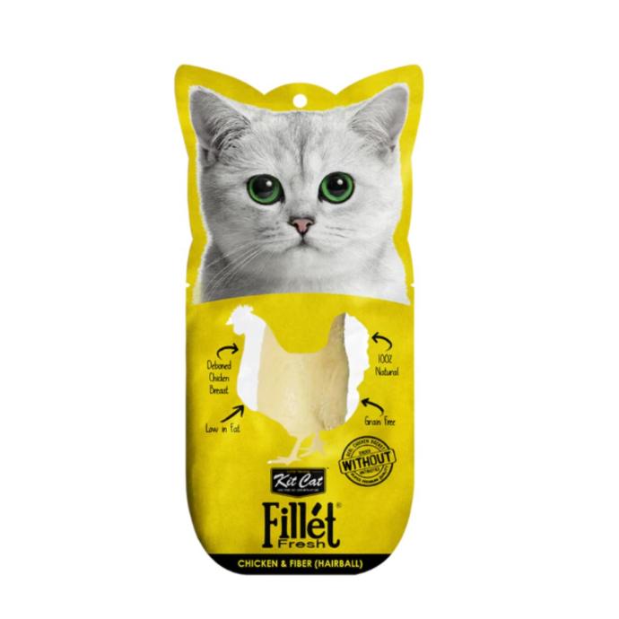 [KC-805] Kit Cat FilletFresh - Pollo & Fibra (Hairball) 30 grs.  