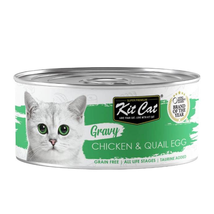 [KC-3118] Kit Cat Lata Gravy - Pollo & Huevo Codorniz  70 grs.   
