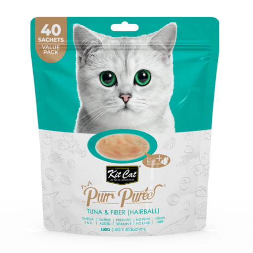 [KC-1407] Kit Cat PurrPuree ValuePack-Atun y Fibra  40x15 grs.  