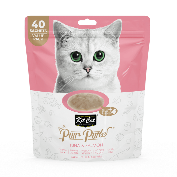 [KC-1438] Kit Cat PurrPuree ValuePack-Atun y Salmon  40x15 grs. 