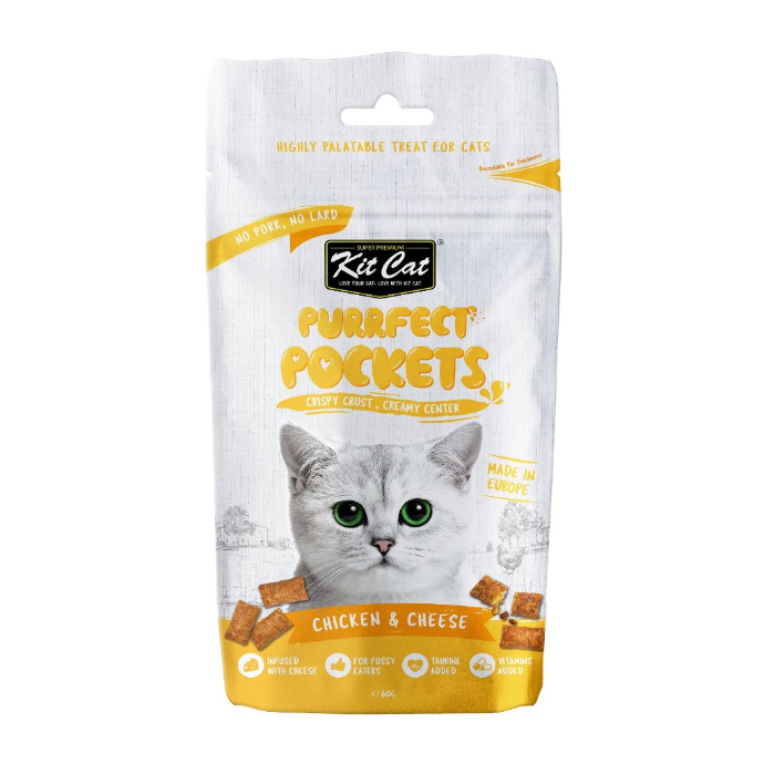 [KC-7618] Kit Cat Purrfect Pockets - Chicken & Chesse 60 grs.  