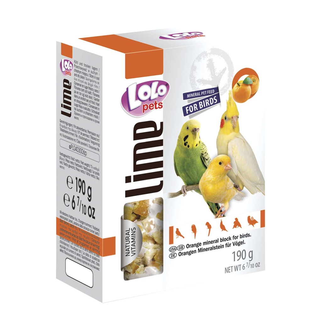 [LO72754] Lolo Bloque Lima Naranja Loros 190g