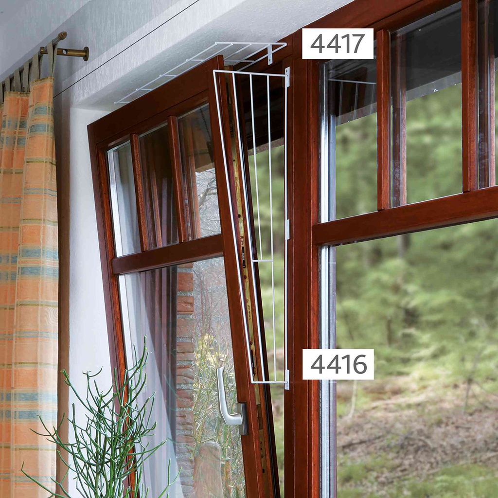 [4417] Malla metalica Ventanas,62x16 cm. Blanco  