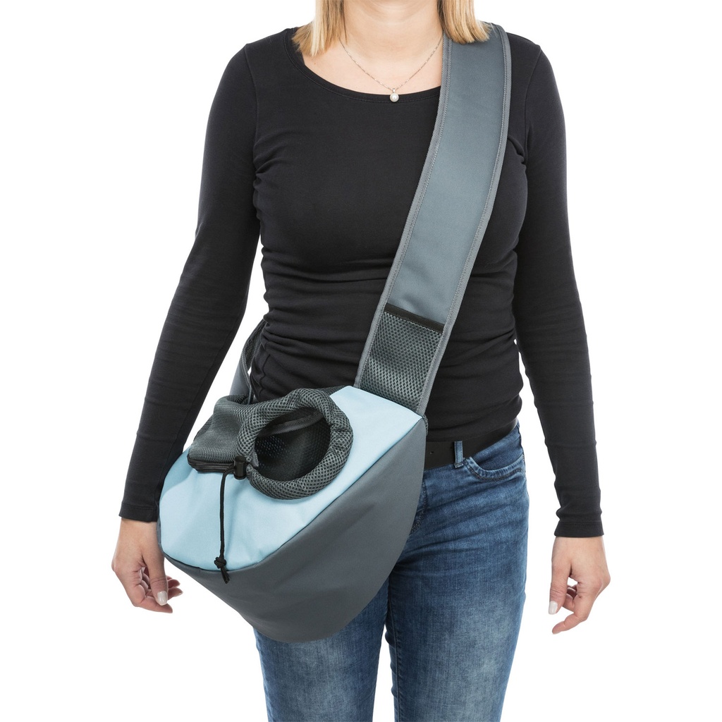 [28883] Mochila Frontal Sling,50x25x18 cm. Gris Clar/AzulClar.  