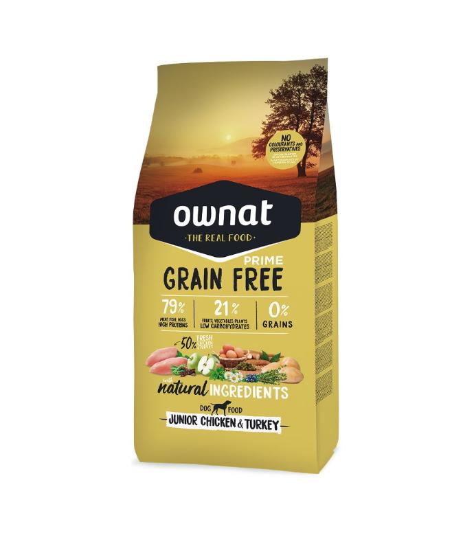 [031601] Ownat GF Prime Junior Chicken&Turkey 12 Kg. 