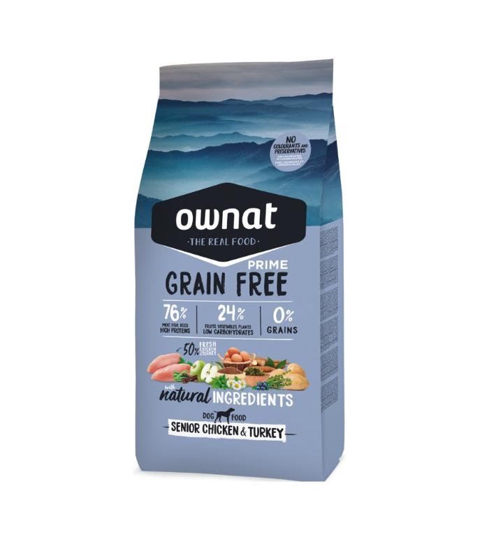 [031602] Ownat GF Prime Senior Chicken&Turkey 12Kg