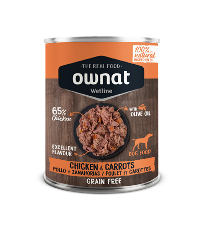 [057019] Ownat Wetline Chicken with Carrots  Dog 400 grs.