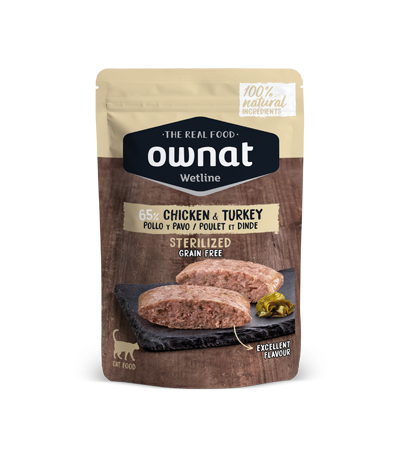 [057005] Ownat Wetline Sterilized Chicken & Turkey  Cat 85 grs.