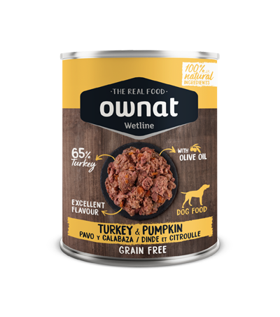 [057018] Ownat Wetline Turkey with Pumpkin  Dog 400 grs.