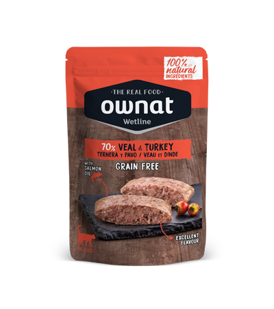 [057001] Ownat Wetline Veal & Turkey  Cat 85 grs.