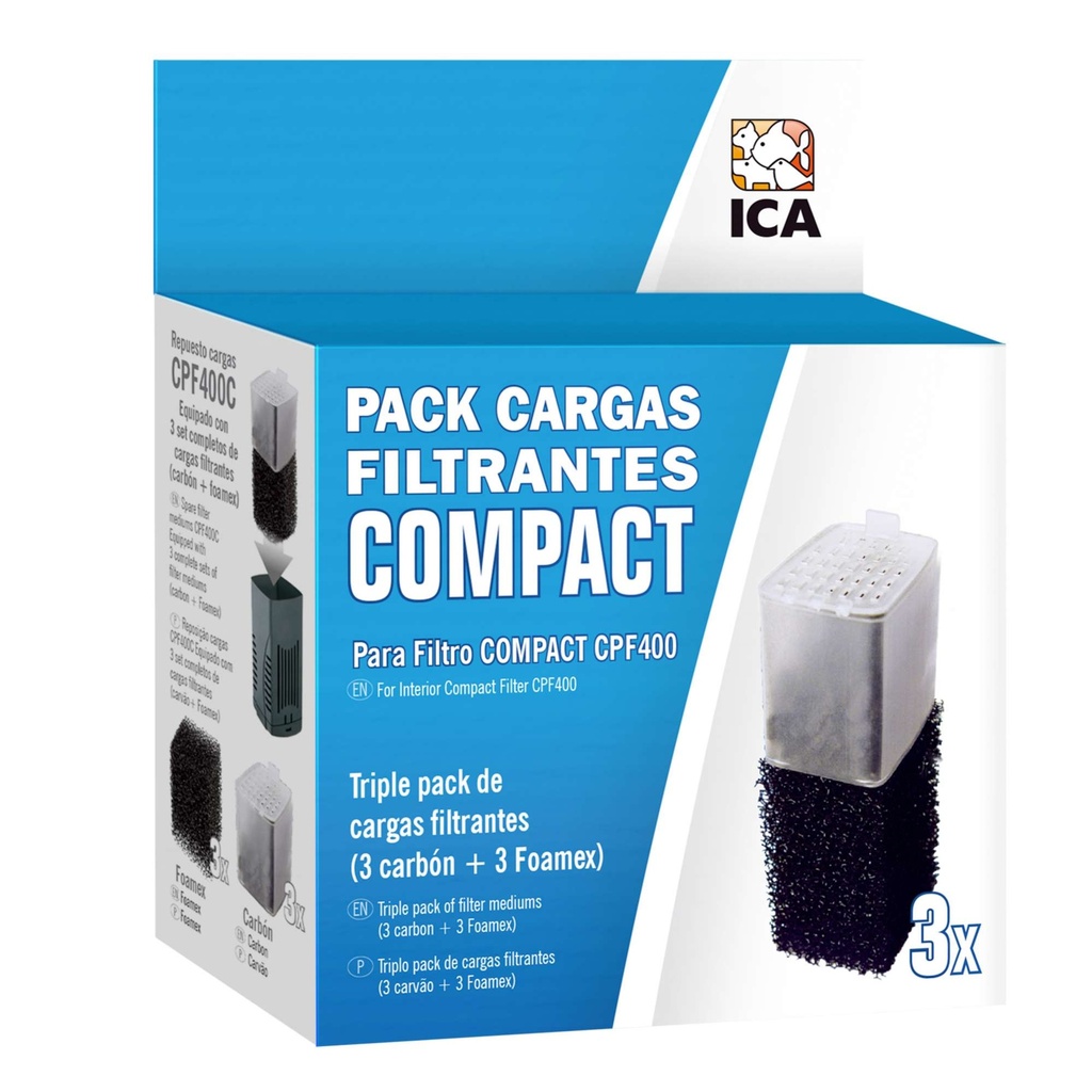[CPF400C] Pack 3x2 Cargas Filtro Compact 