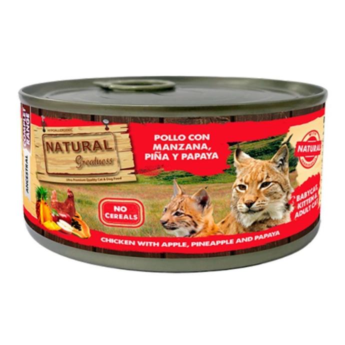 [NGC20006A] Pollo y Manz. Piña y Papaya Babycat 185 grs.