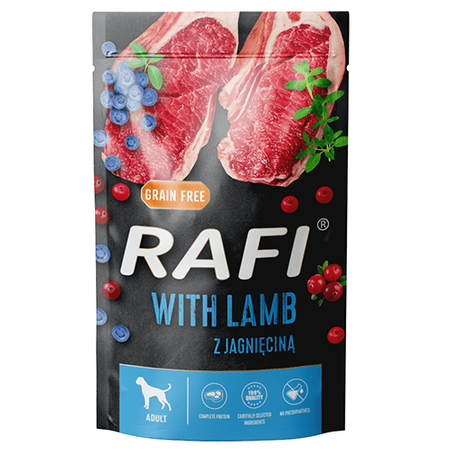 [086012] Rafi Dog Pate GF Cordero y Arandanos pouch 