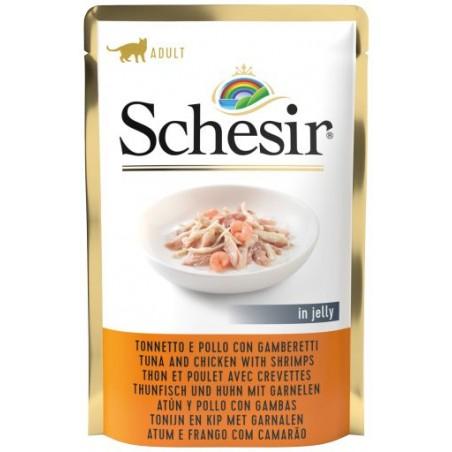 [01070110] Schesir Gato Atun+Pollo+Gamba Bolsa 85 grs.