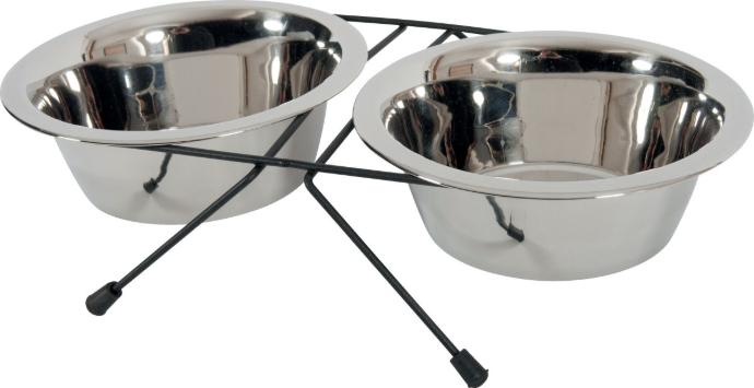 [475423] Soporte 2 Cuencos Inox. 350 ml.