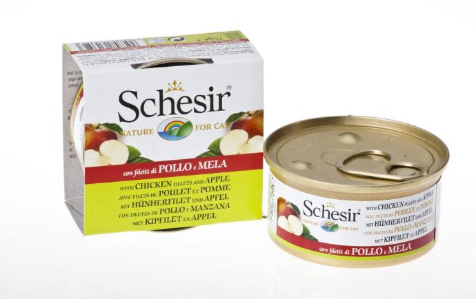 [SCH0142] Schesir Gato Pollo+Manzana 75 Grs.