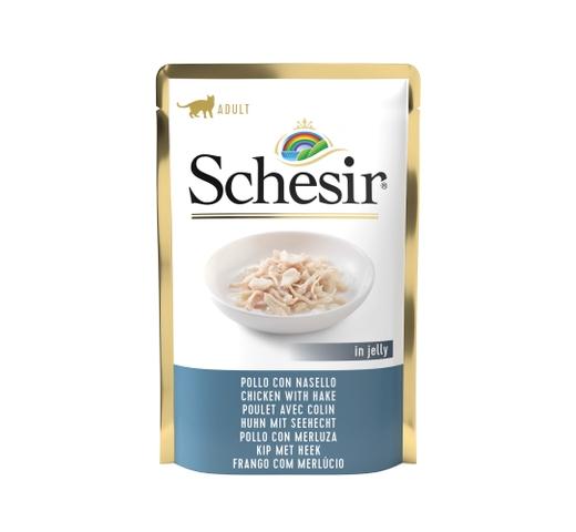 [01070108] Schesir Gato Pollo+Merluza 85grs