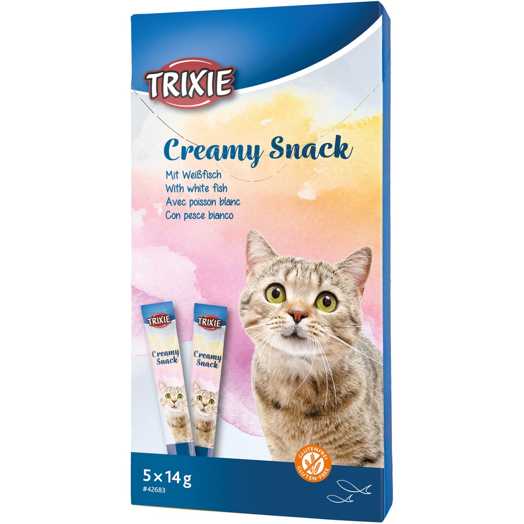[42683] Snack cremoso de Atun y Pescado Blanco 5x14 grs.  