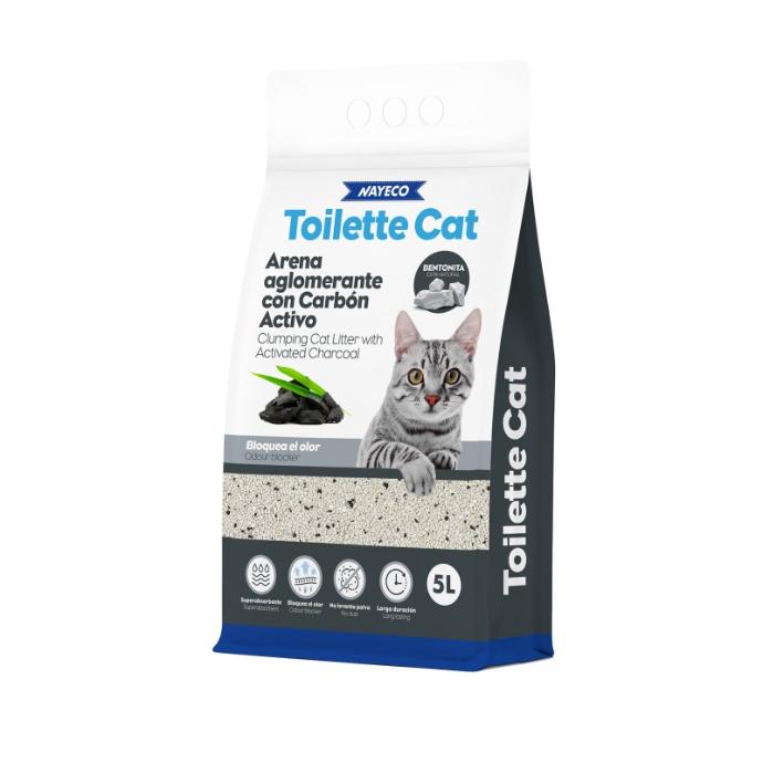 [GA50005] Toilette Cat Arena Aglom. Bentonita Carbon Activo 5 L.