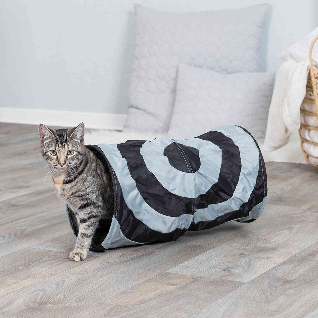 [4301] Tunel Juego Gatos, Nylon, 25x50 cm