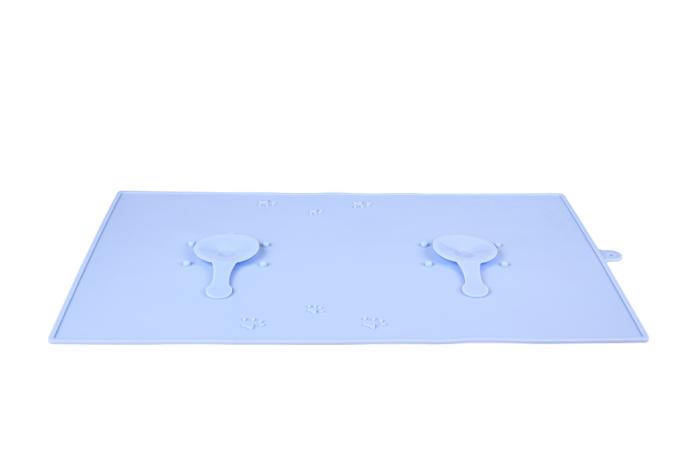 [474602BLE] Alfombra Escud. Silicona Ventosa azul   