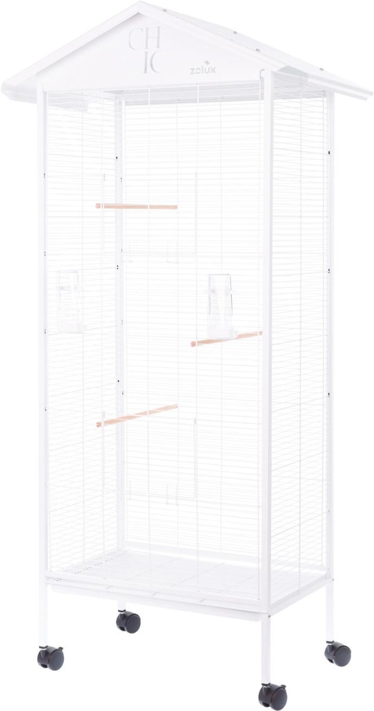 [104211BLC] Pajarera Chic Solo Blanco    