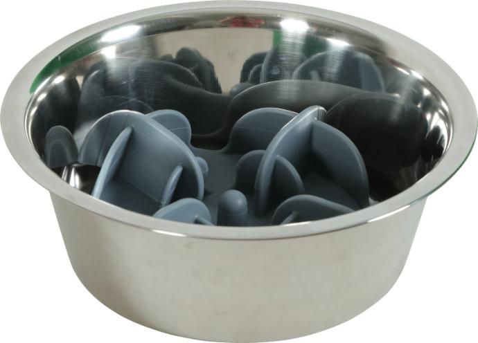 [474607GRI] Soporte Slow Feeder Silic. M gri.     